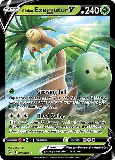 Alolan Exeggutor V Pokemon GO Pokemon card