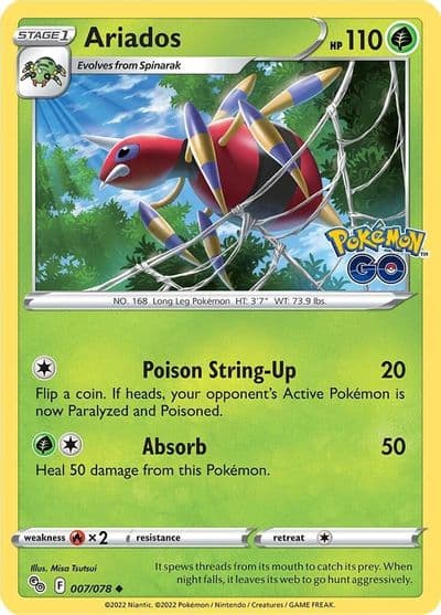 Ariados Pokemon GO Pokemon card