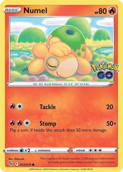 Numel Pokemon GO Pokemon card