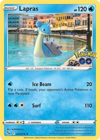 Lapras Pokemon GO Pokemon card