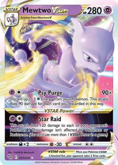 Mewtwo VSTAR Pokemon GO Pokemon card