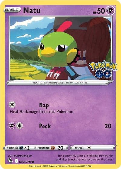 Natu Pokemon GO Pokemon card