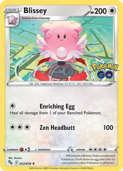 Blissey Pokemon GO Pokemon card