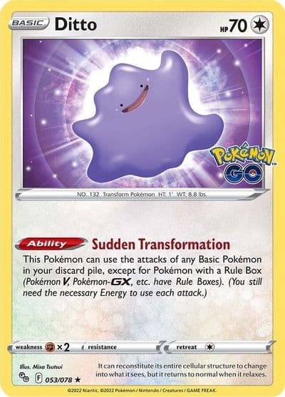 Ditto Pokemon GO Pokemon card
