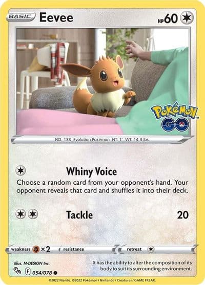 Eevee Pokemon GO Pokemon card