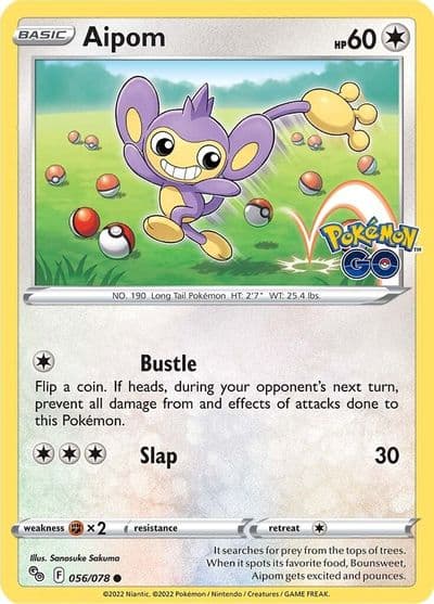 Aipom Pokemon GO Pokemon card