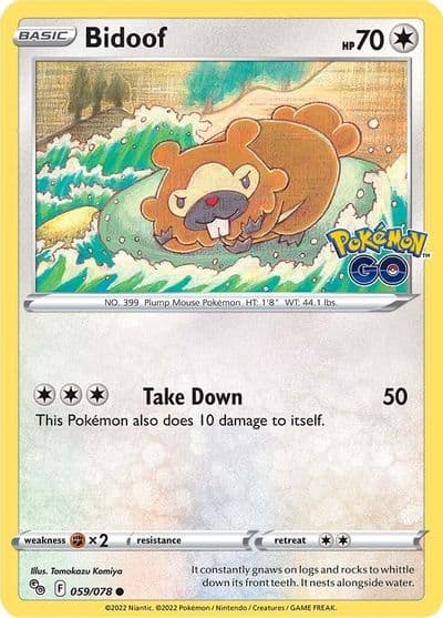 Bidoof Pokemon GO Pokemon card