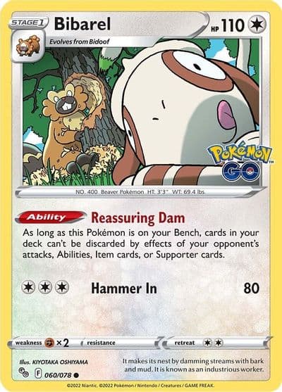 Bibarel Pokemon GO Pokemon card