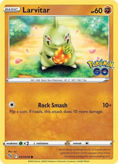 Larvitar Pokemon GO Pokemon card