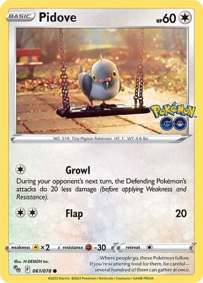 Pidove Pokemon GO Pokemon card