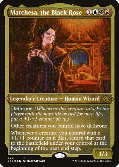 Marchesa the Black Rose Foil Etched Double Masters 2022 Magic card
