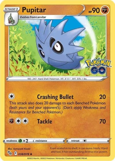 Pupitar Pokemon GO Pokemon card