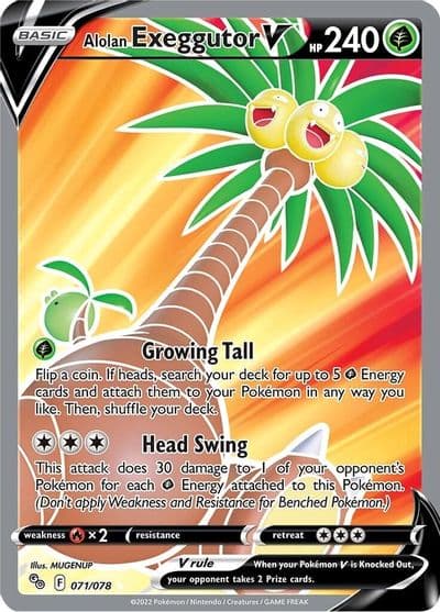 Alolan Exeggutor V (Full Art) Pokemon GO Pokemon card