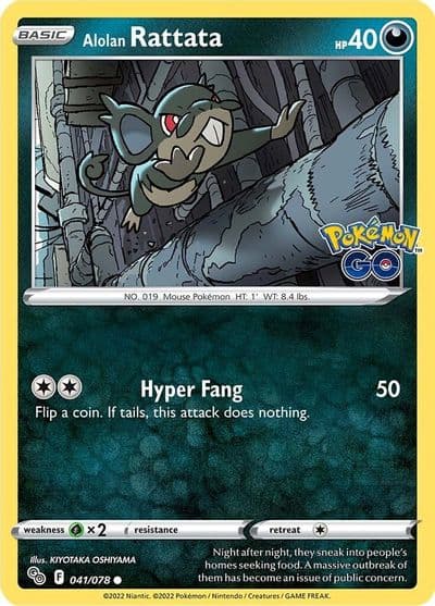 Alolan Rattata Pokemon GO Pokemon card