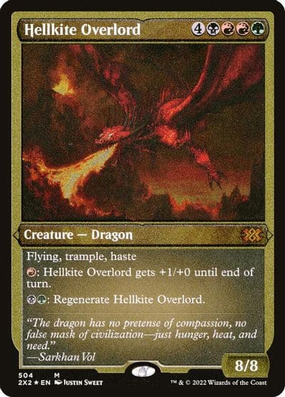 Hellkite Overlord Foil Etched Double Masters 2022 Magic card