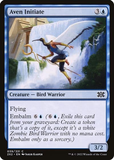 Aven Initiate Double Masters 2022 Magic card