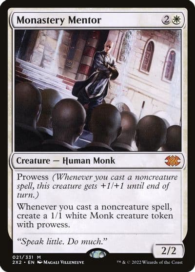 Monastery Mentor Double Masters 2022 Magic card