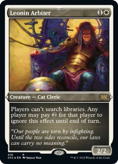 Leonin Arbiter Foil Etched Double Masters 2022 Magic card