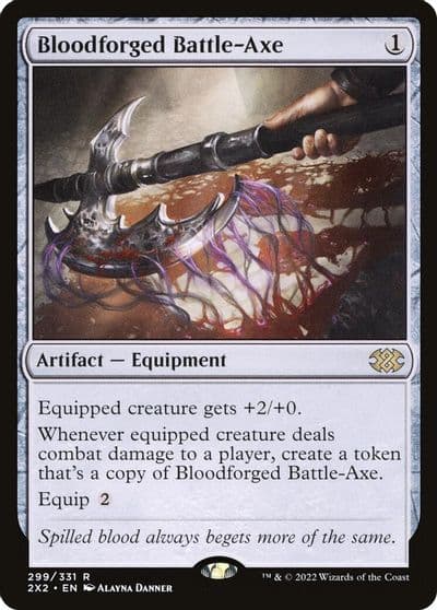 Bloodforged Battle Axe Double Masters 2022 Magic card
