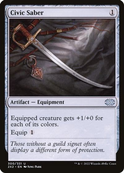 Civic Saber Double Masters 2022 Magic card
