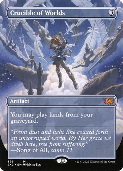 Crucible of Worlds Borderless Double Masters 2022 Magic card