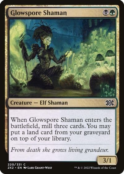 Glowspore Shaman Double Masters 2022 Magic card