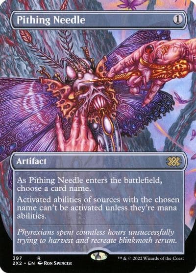 Pithing Needle Borderless Double Masters 2022 Magic card