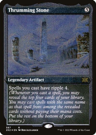Thrumming Stone Foil Etched Double Masters 2022 Magic card
