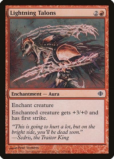 Lightning Talons Shards of Alara Magic card