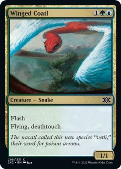 Winged Coatl Double Masters 2022 Magic card