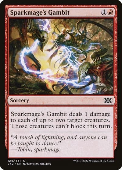 Sparkmages Gambit Double Masters 2022 Magic card