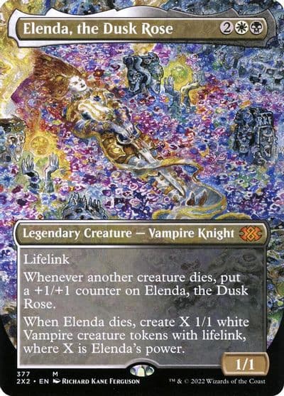 Elenda the Dusk Rose Borderless Double Masters 2022 Magic card