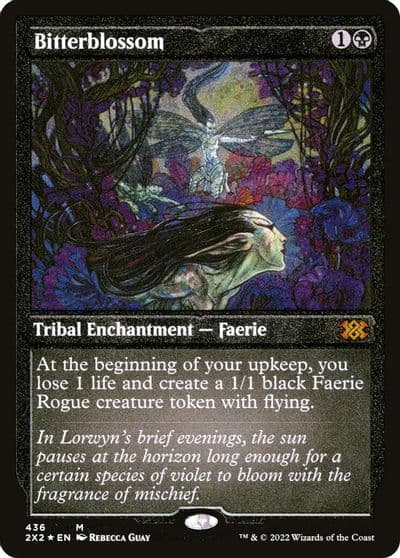 Bitterblossom Foil Etched Double Masters 2022 Magic card
