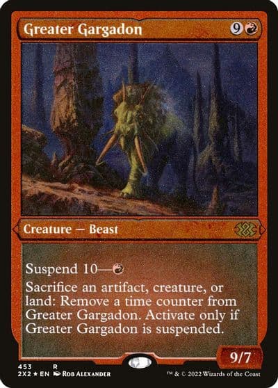 Greater Gargadon Foil Etched Double Masters 2022 Magic card