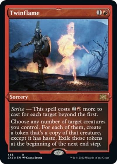 Twinflame Foil Etched Double Masters 2022 Magic card