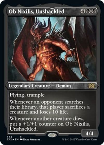 Ob Nixilis Unshackled Foil Etched Double Masters 2022 Magic card