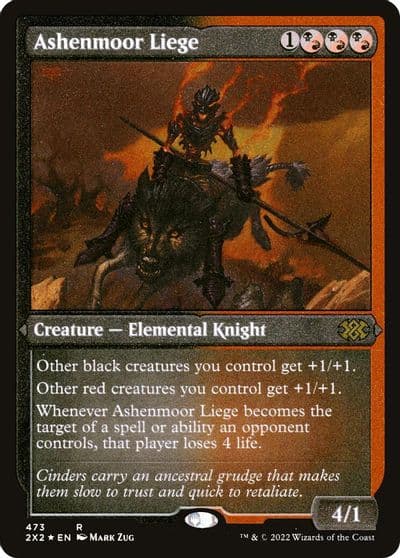 Ashenmoor Liege Foil Etched Double Masters 2022 Magic card