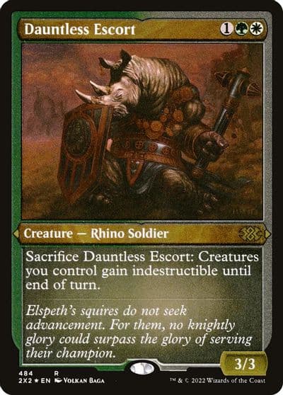 Dauntless Escort Foil Etched Double Masters 2022 Magic card