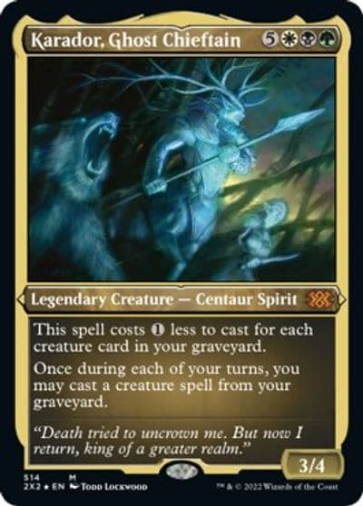 Karador Ghost Chieftain Foil Etched Double Masters 2022 Magic card