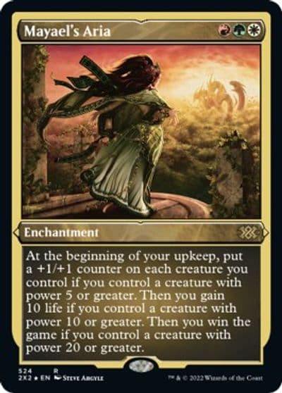 Mayaels Aria Foil Etched Double Masters 2022 Magic card