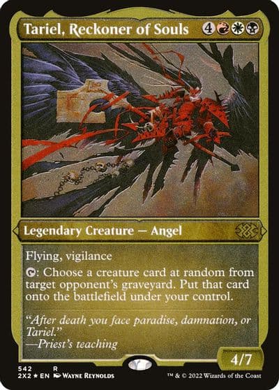 Tariel Reckoner of Souls Foil Etched Double Masters 2022 Magic card