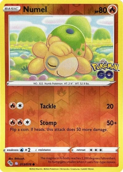 Numel (Peelable Ditto) Pokemon GO Pokemon card