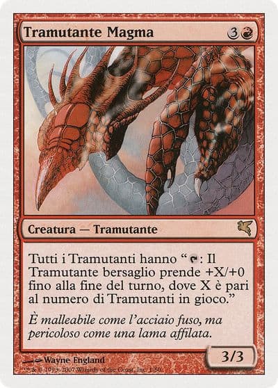 Magma Sliver Italian Tramutante Magma Magic Encyclopedia 2005 (Salvat/Hachette) Magic card