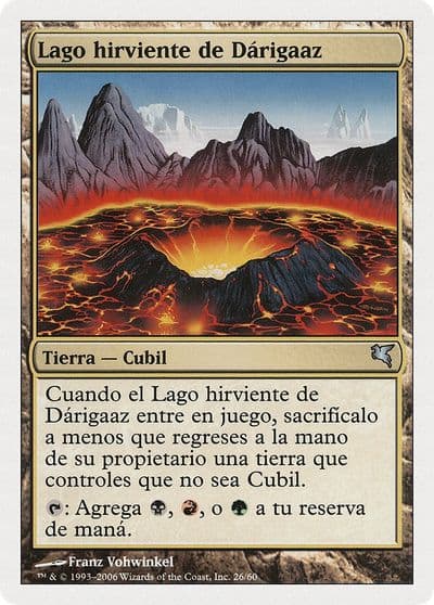 Darigaazs Caldera Spanish Lago hirviente de Darigaaz Magic Encyclopedia 2005 (Salvat/Hachette) Magic card