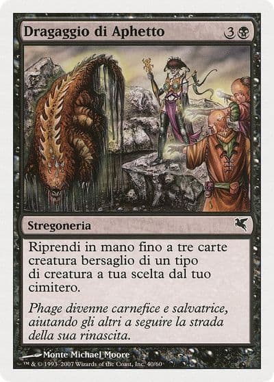 Aphetto Dredging Italian Dragaggio di Aphetto Magic Encyclopedia 2005 (Salvat/Hachette) Magic card