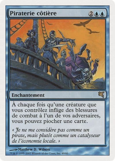Coastal Piracy French Piraterie cotiere Magic Encyclopedia 2005 (Salvat/Hachette) Magic card