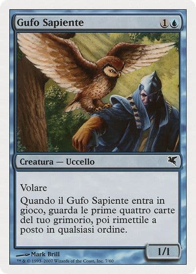 Sage Owl Italian Gufo Sapiente Magic Encyclopedia 2005 (Salvat/Hachette) Magic card
