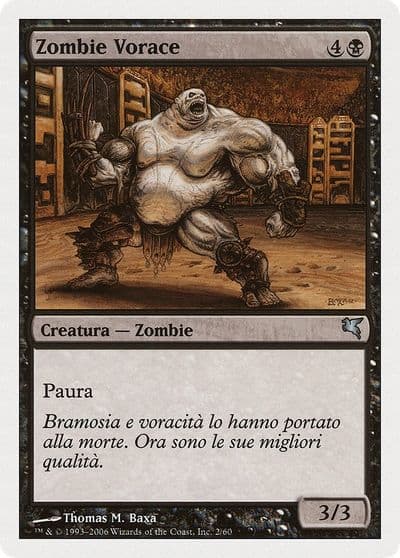 Gluttonous Zombie Italian Zombie Vorace Magic Encyclopedia 2005 (Salvat/Hachette) Magic card