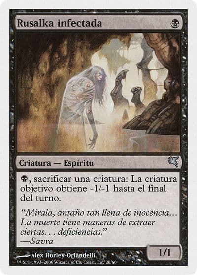 Plagued Rusalka Spanish Rusalka infectada Magic Encyclopedia 2005 (Salvat/Hachette) Magic card