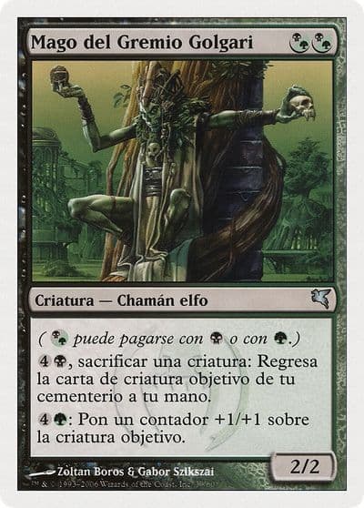 Golgari Guildmage Spanish Mago del Gremio Golgari F39 Magic Encyclopedia 2005 (Salvat/Hachette) Magic card